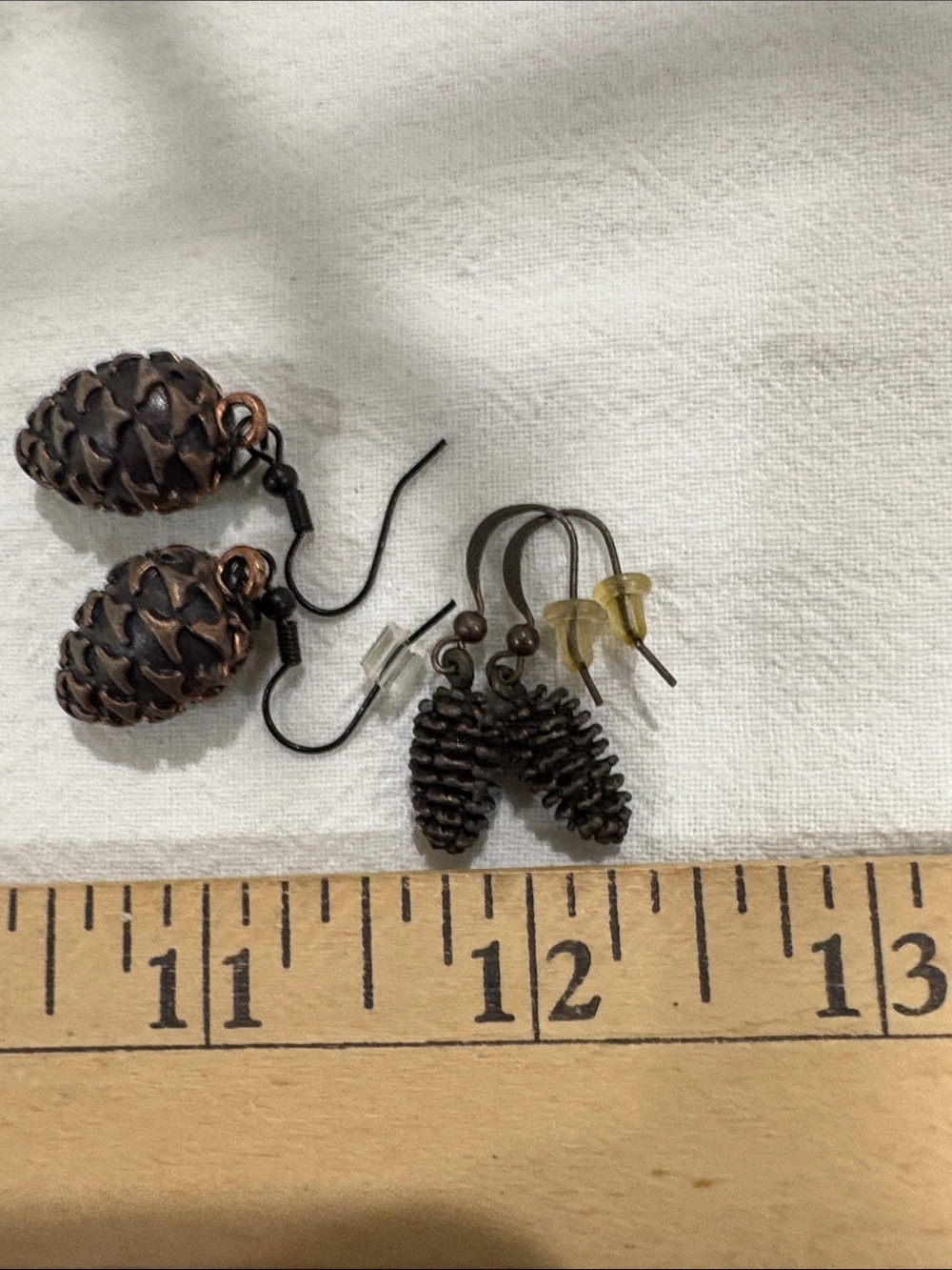 Bronze Pinecone Drop Earrings - Women's Jewelry